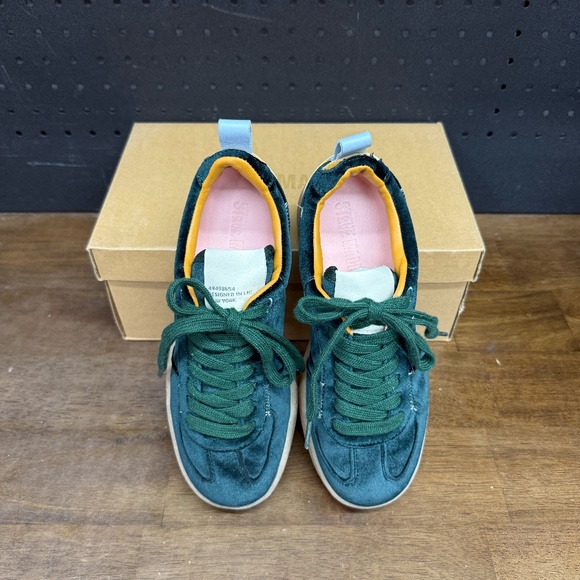 Used W/ Box! Women's Steve Madden Tucker Emerald Green Platform Sneakers Size 6 - Picture 3 of 5